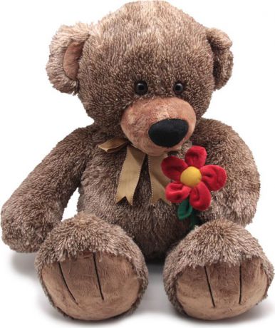 Мягкая игрушка Magic Bear Toys "Медведь с бантом, с цветком", SAL5214-F, 50 см