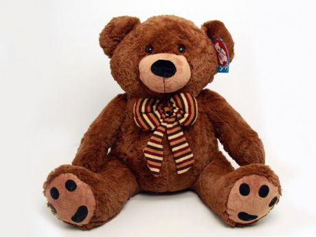 Мягкая игрушка Magic Bear Toys "Медведь с бантом", цвет: коричневый, 75 см