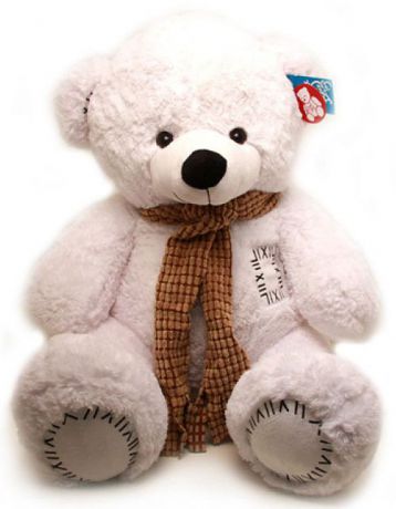 Magic Bear Toys Мягкая игрушка Медведь с заплатками в шарфе 120 см