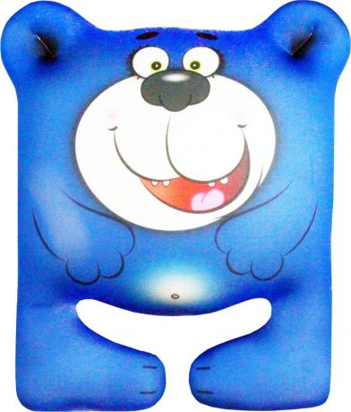 Подушка-игрушка Штучки, к которым тянутся ручки Антистрессова "Мишка" синий, синий