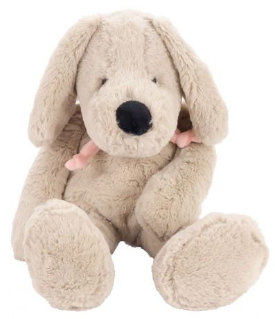 Мягкая игрушка Lapkin Собака 40см серый/розовый (AT365195)