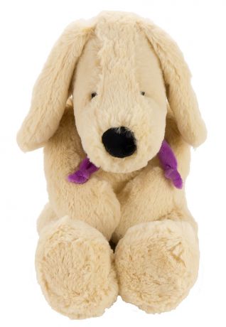 Мягкая игрушка Lapkin Собака 40см бежевый/фиолетовый (AT365192)