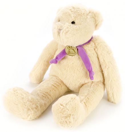 Мягкая игрушка Lapkin Медведь 40см бежевый/фиолетовый (AT365062)
