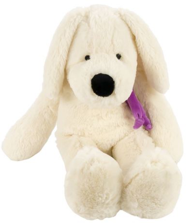 Мягкая игрушка Lapkin Собака 40см белый/фиолетовый (AT365166)