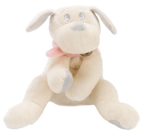 Мягкая игрушка Lapkin Собака 15см белый/розовый (AT365199)