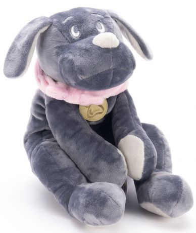 Мягкая игрушка Lapkin Собака 30см серый/розовый (AT365208)