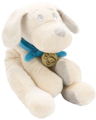 Мягкая игрушка Lapkin Собака 30см белый/бирюзовый (AT365204)