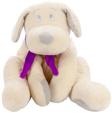 Мягкая игрушка Lapkin Собака 45см белый/фиолетовый (AT365212)