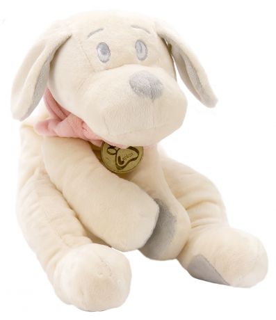 Мягкая игрушка Lapkin Собака 30см белый/розовый (AT365205)