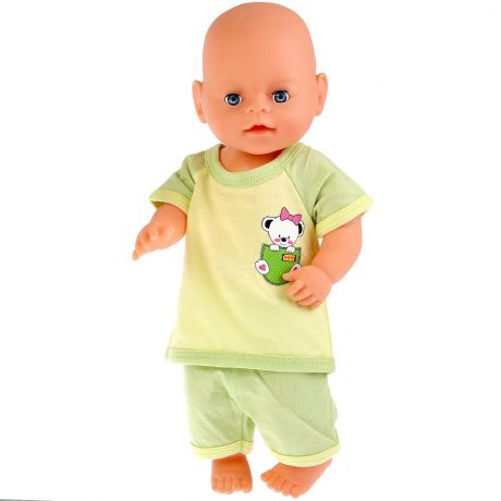 Одежда для кукол Карапуз "Медвежонок", 267422, светло-зеленый, 40-42см