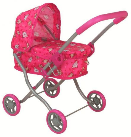 Транспорт для кукол Buggy Boom Коляска для кукол классическая 8017A Mixy (Микси) розовый, темно-розовый