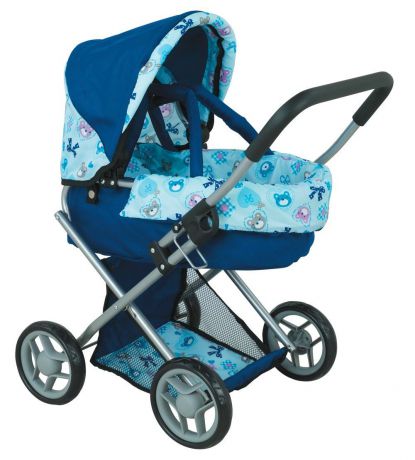 Транспорт для кукол Buggy Boom Коляска-трансформер для кукол, классическая 8446A Infinia (Инфиниа) голубой, синий