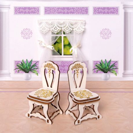 Мебель для кукол ЯиГрушка "Два стула", 59791