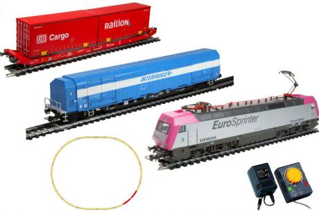 Железная дорога Mehano Prestige Eurosprinter Magenta электровоз с вагонами T214 и T216