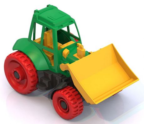 Трактор Нордпласт с грейдером, 059/, разноцветный, 17,5 x 16,5 x 27,5 см