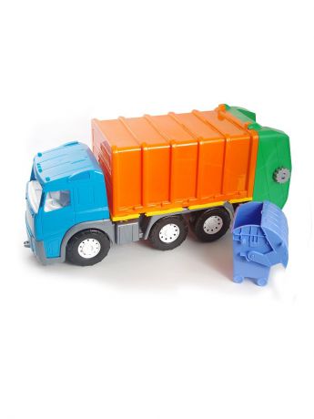Машинка-игрушка Colorplast Мусоровоз голубой, оранжевый