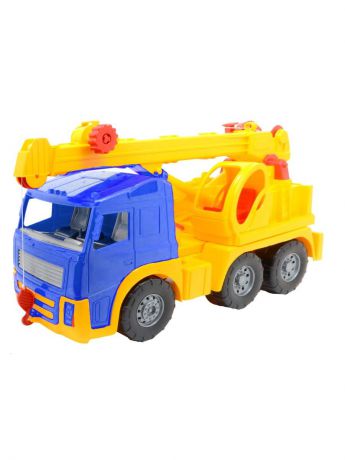 Машинка-игрушка Colorplast Автокран голубой, желтый