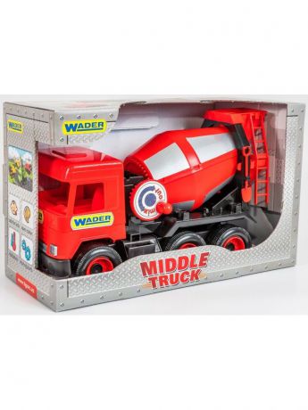Спецтехника Wader "Middle Truck" бетоносмеситель, 184-39489 красный