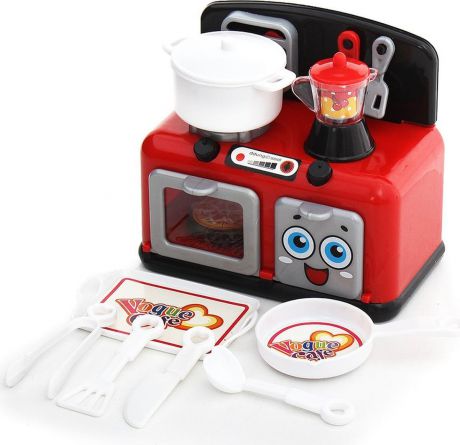 Сюжетно-ролевые игрушки Fudaer Игровой набор "Бытовая техника. Кухонная плита с аксессуарами" красный