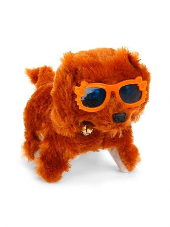 Интерактивная игрушка Fidget Go Собачка Дружок коричневый