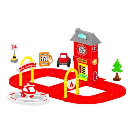 Игровой набор пожарная станция с круговой дорогой Dolu