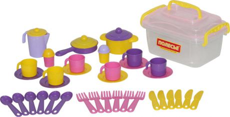 Полесье Набор игрушечной посуды Настенька 56580, цвет в ассортименте