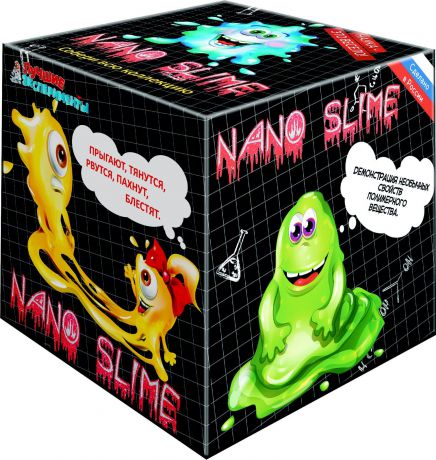 Набор для опытов Лучшие эксперименты Лизун слайм NANO SLIME, изумрудный фантом