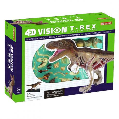 Набор для опытов 4D Master Динозавр Тираннозавр анатомическая модель пазл