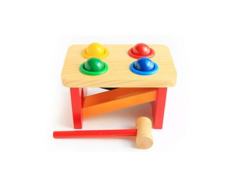 Мир деревянных игрушек Игровой набор Стучалка Горка Шарики