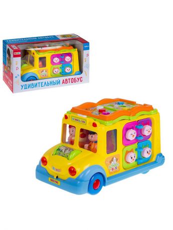 Развивающая игрушка LI FA "Удивительный автобус", 69693, желтый