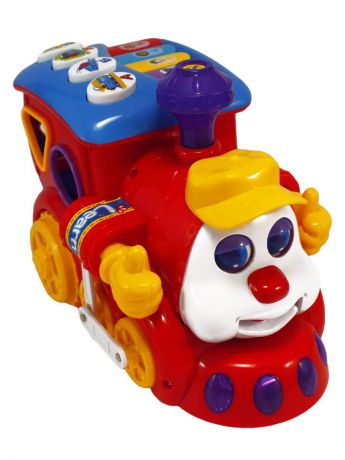 Развивающая игрушка LI FA "Смышленый паровозик", 69540, красный