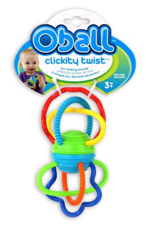 Oball Развиващая игрушка-прорезыватель Разноцветная гантелька