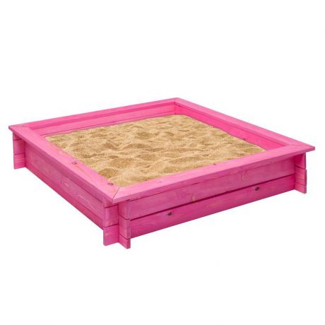 Деревянная песочница PAREMO "Афродита", цвет: розовый, 110 x 110 x 25 см