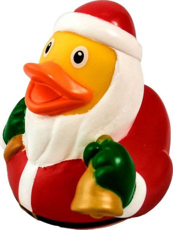 Игрушка для ванной FUNNY DUCKS " Дед Мороз", цвет : красный, желтый, зеленый.