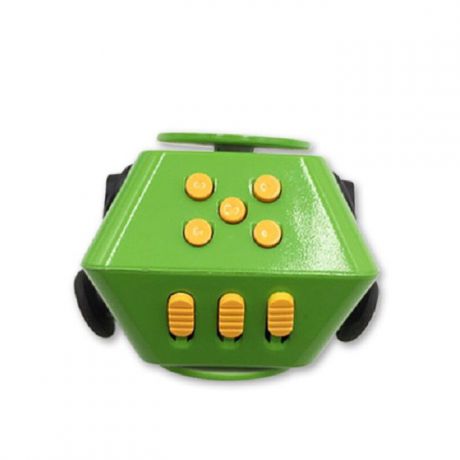 Игрушка-антистресс Boom Spinner Cube, зелено-оранжевый