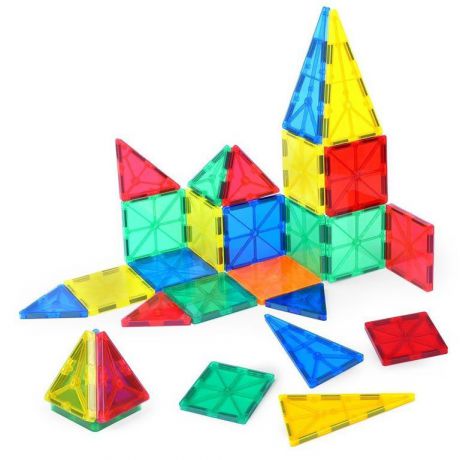 Beezee Toys конструктор магнитный "Чудо Магнит" 32 детали, развивающие радужные строительные блоки-геометрические фигуры