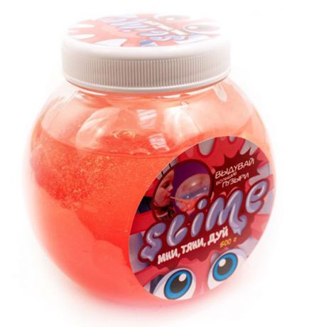 Жвачка для рук Slime Mega Mix, цвет: прозрачный, красный, 500 г