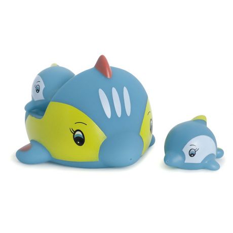 Игрушка для ванной ПОМА Набор игрушек "Семейка дельфинят", 3 шт. (ПВХ) 12+, 51019