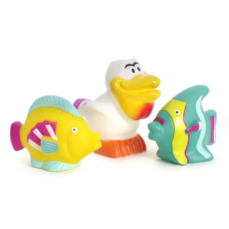 Игрушка для ванной ПОМА Набор игрушек "Океан", 3 шт. (ПВХ) 12+, 51719