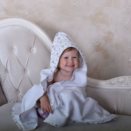 Полотенце детское BabyBunny Полотенце с уголком белое, белый