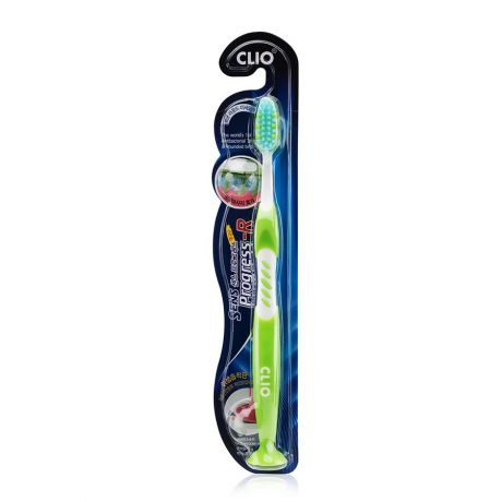 Зубная щетка Clio Sens Progress, средняя жесткость, цвет: зеленый