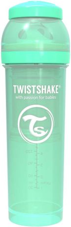 Бутылочка для кормления Twistshake Pastel антиколиковая, 78263, зеленый, 330 мл