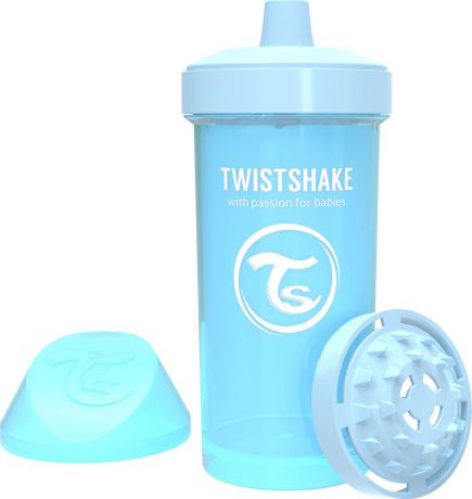 Поильник Twistshake Pastel Blue, цвет: синий, 360 мл