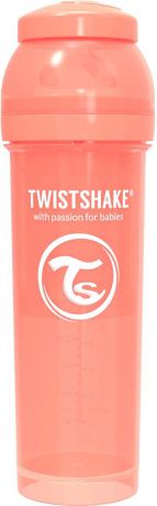 Бутылочка для кормления Twistshake Pastel антиколиковая, 78316, персиковый, 330 мл