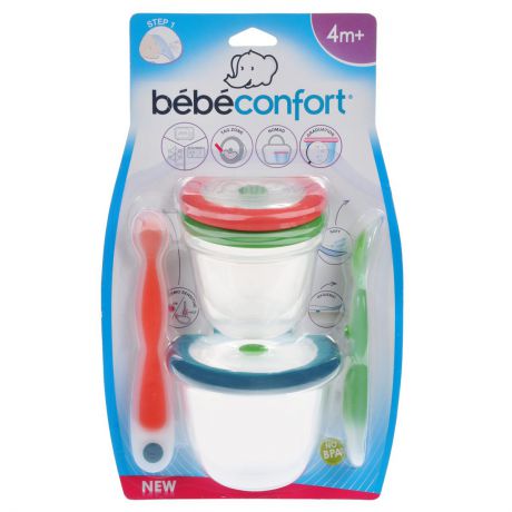 Набор для кормления "Bebe Confort", от 4 месяцев, 5 предметов