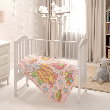 Одеяло детское Baby Nice "Пора спать", байковое, D321511/18RO, розовый, 100 х 140 см