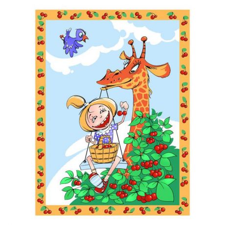 Плед-покрывало Baby Nice "Velsoft. Жираф и девочка", 100 х 140 см