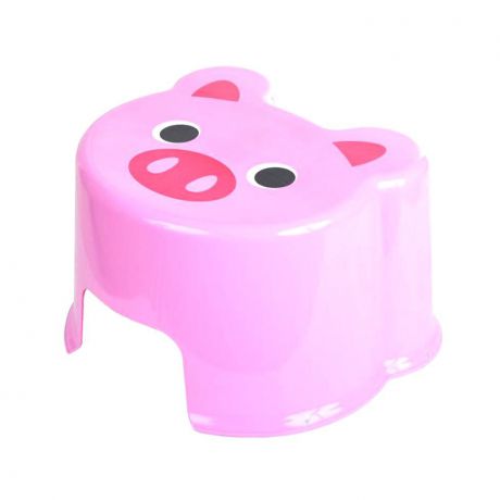 Стульчик-подставка Полимербыт Свинка "ZOO", 525/розовый, розовый
