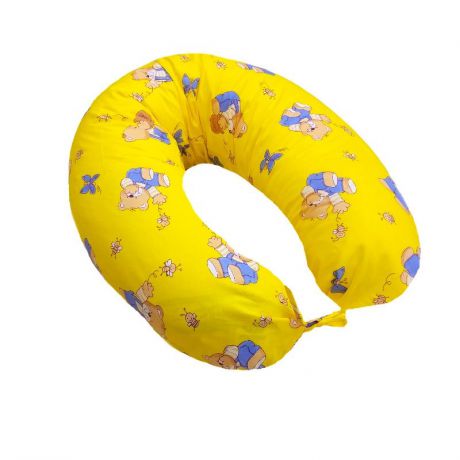 Подушка для кормящих и беременных Петербургский Уют Подушка Бумеранг + наволочка Bear Honey Yellow