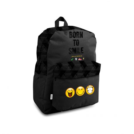 Рюкзак школьный Lannoo Smiley world corporate 445667, черный
